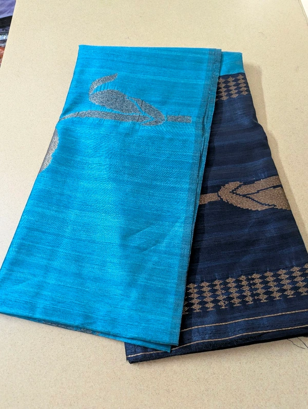 Designer Kosa Silk  - sky blue