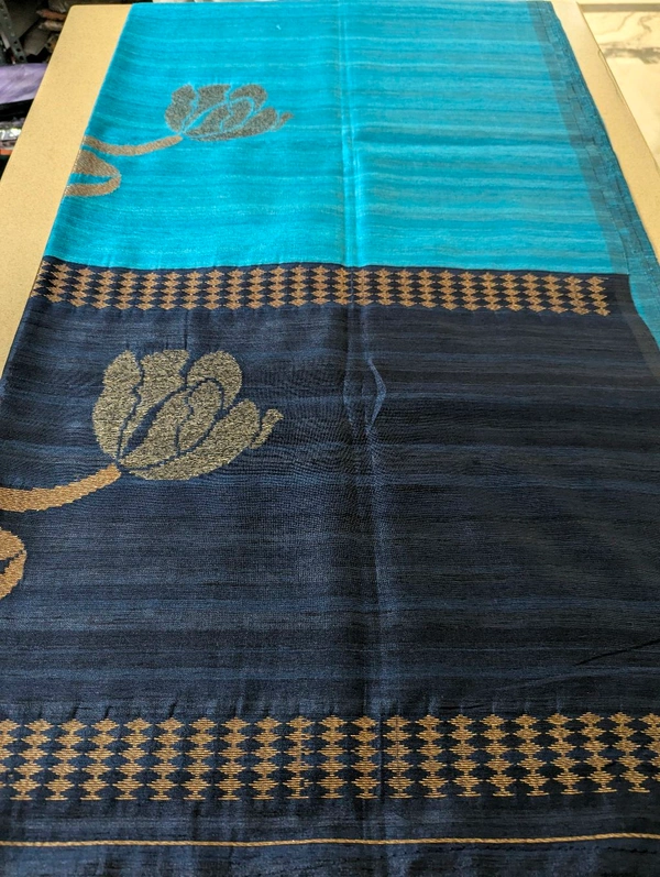 Designer Kosa Silk  - sky blue