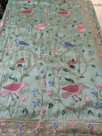 Designer Tissue Embroidery  - Jungle Mist