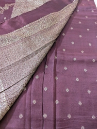 Designer Tusser Georgette  - Brown