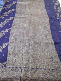 Designer Tusser Georgette  - Pigment Indigo
