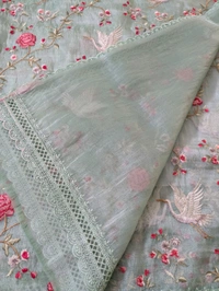 Designer Tissue Embroidery  - Jungle Mist