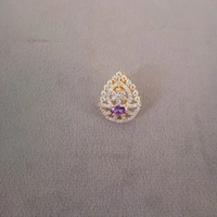 Diamond Copy Studs  - violet