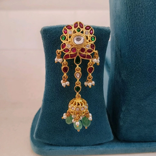 Jadua Kundan Long Jhumkas - Ruby