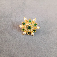 Jadua Kundan Studs - green