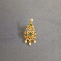 Polki Stone Pendant With Earrings 