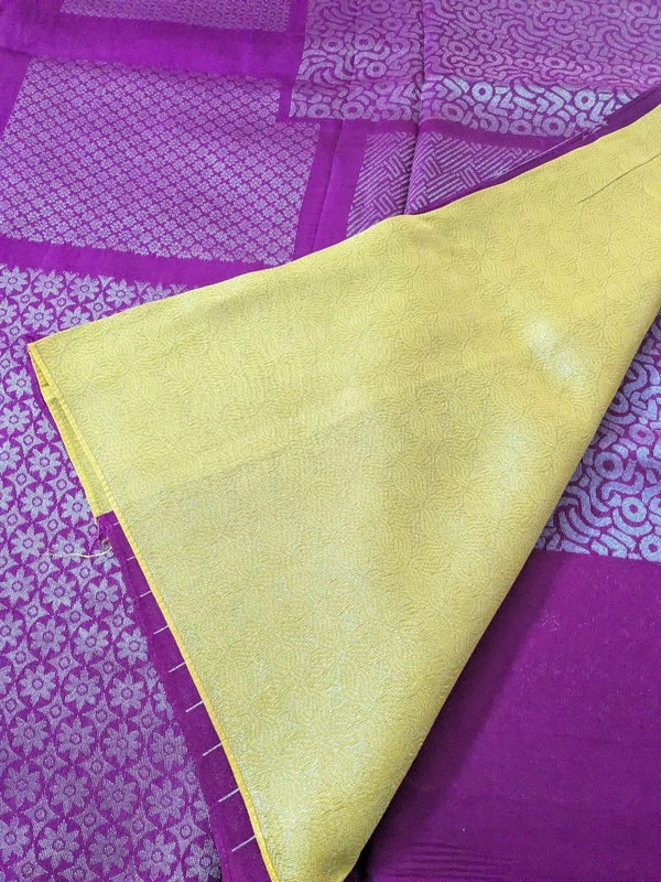 Pure Manipuri Kora Designer  - Violet Eggplant