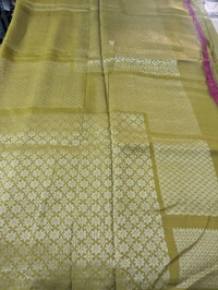 Pure Manipuri Kora Designer  - Olive