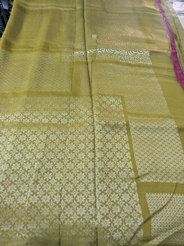 Pure Manipuri Kora Designer  - Olive