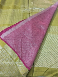 Pure Manipuri Kora Designer  - Olive