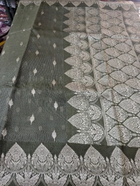 Pure Mushru Tissue Kota Designer  - Verdun Green