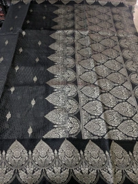 Pure Mushru Tissue Kota Designer  - Black