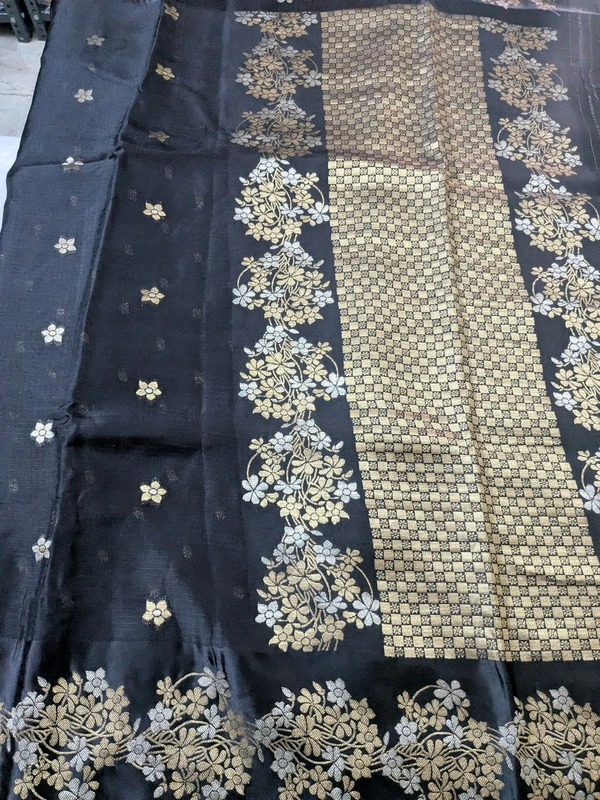 Pure Mushru Sillk Kota - Black