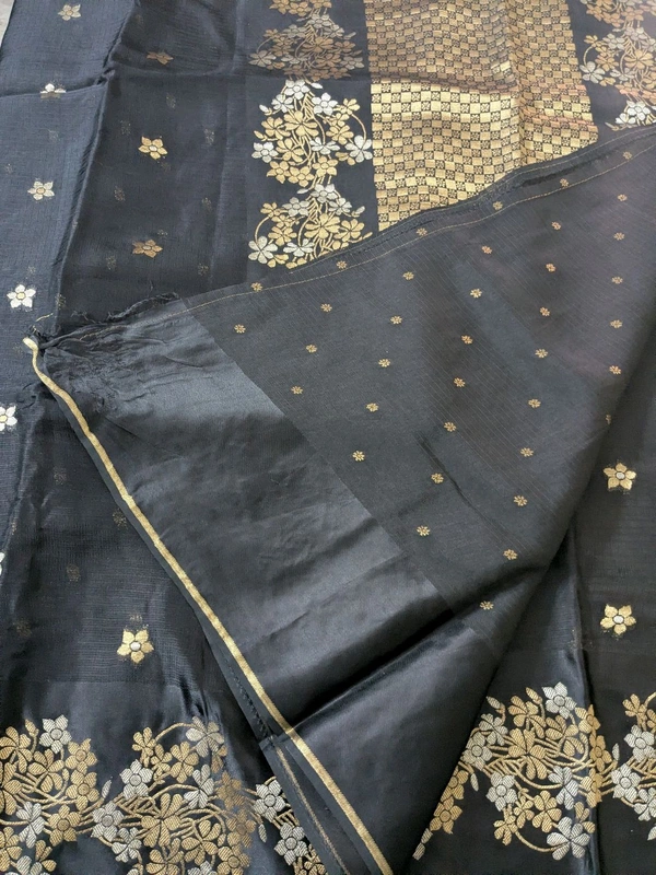 Pure Mushru Sillk Kota - Black