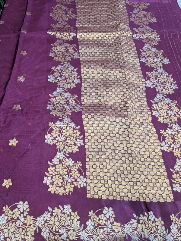 Pure Mushru Sillk Kota - Purple