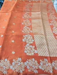 Pure Mushru Sillk Kota - Orange