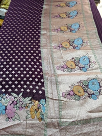 Pure Designer Georgette  - Purple