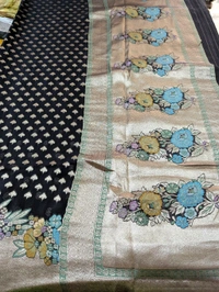 Pure Designer Georgette  - Black