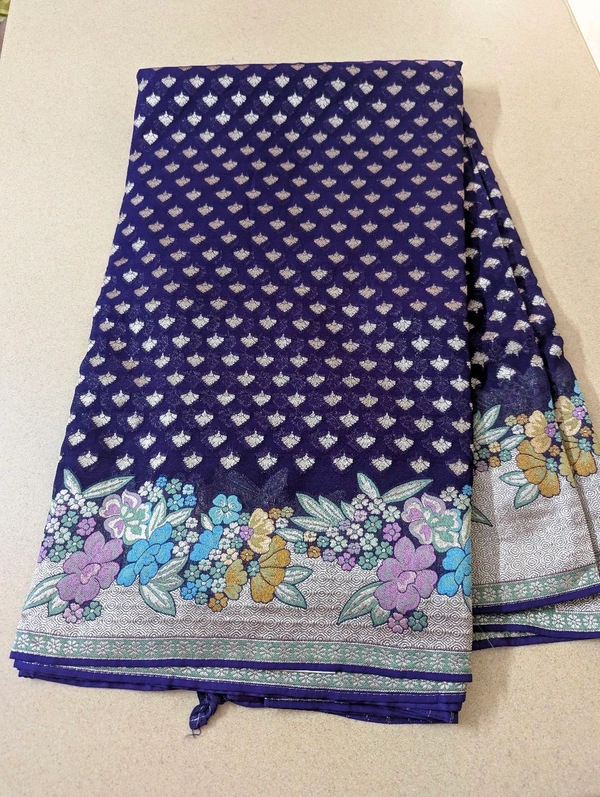 Pure Designer Georgette  - Pigment Indigo