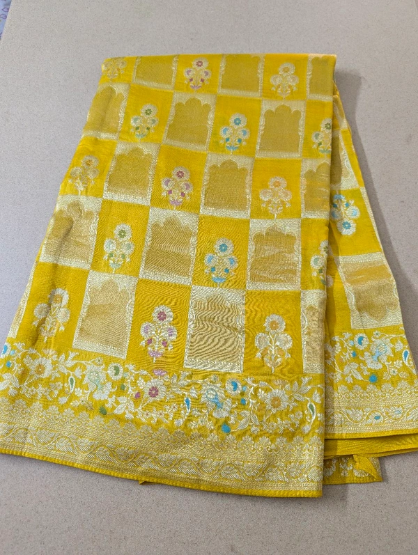 Pure Tusser Tissue Designer  - Gold