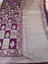 Pure Tusser Tissue Designer  - Purple