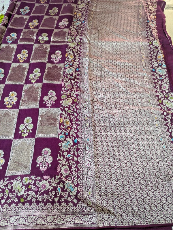 Pure Tusser Tissue Designer  - Purple