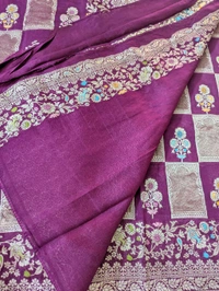 Pure Tusser Tissue Designer  - Purple