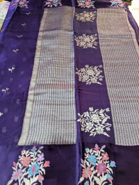 Designer Mushru Kota With Meena - Pigment Indigo