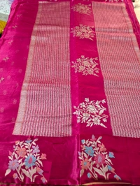 Designer Mushru Kota With Meena - pink