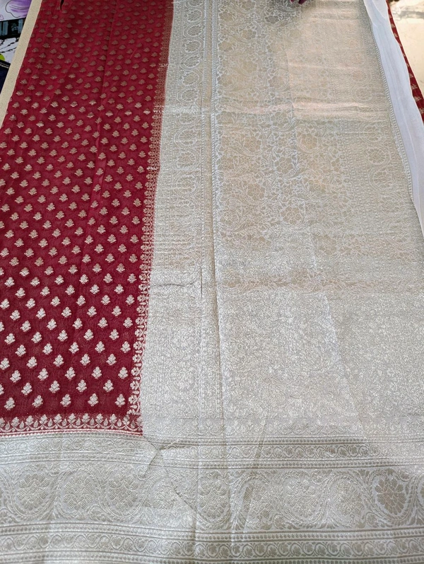 Pure Kora Georgette  - Red