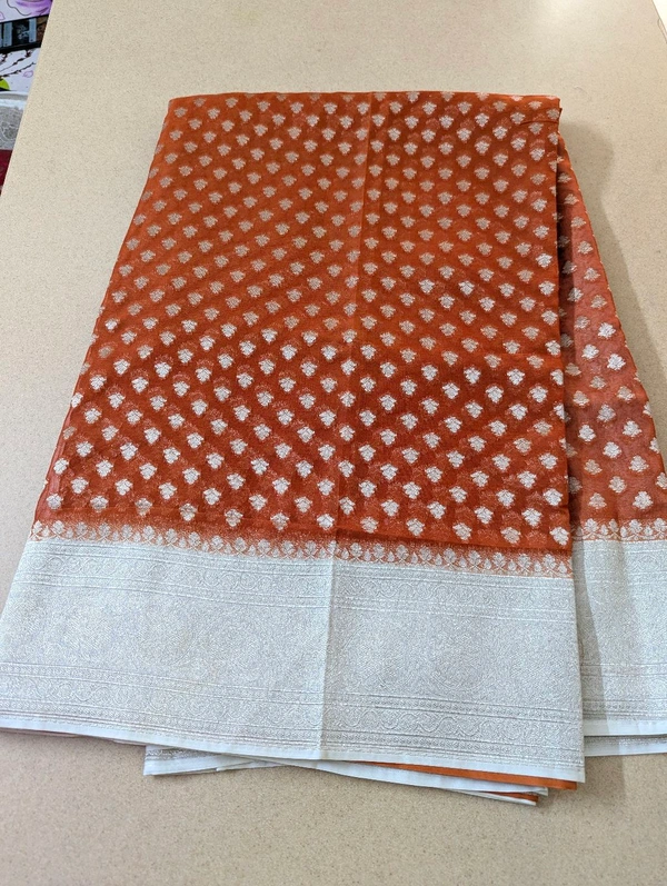 Pure Kora Georgette  - Orange