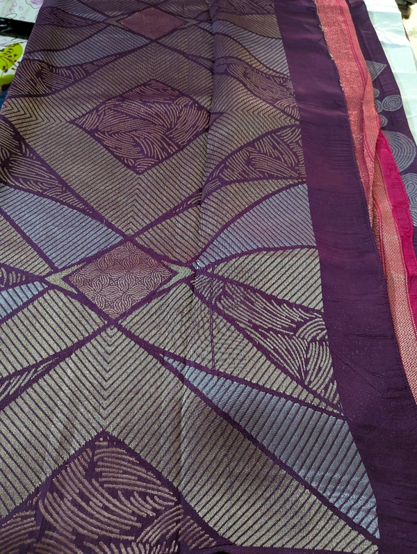 Pure Manipuri Kora Designer  - Vz, Purple