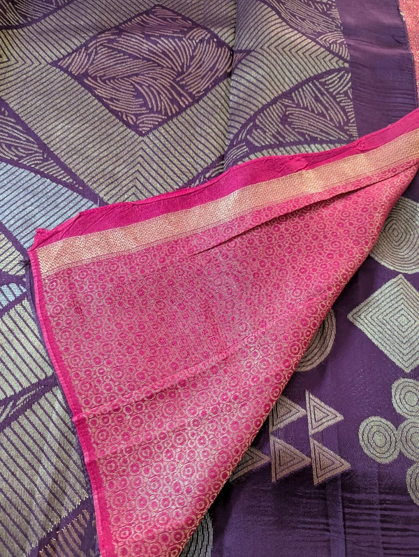 Pure Manipuri Kora Designer  - Vz, Purple