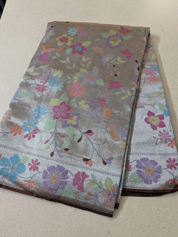 Pure Designer Tissue Paithani - Brown