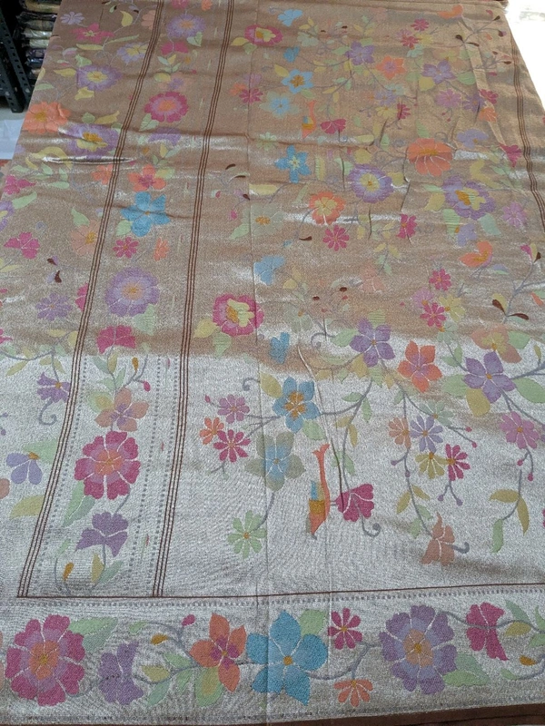 Pure Designer Tissue Paithani - Brown