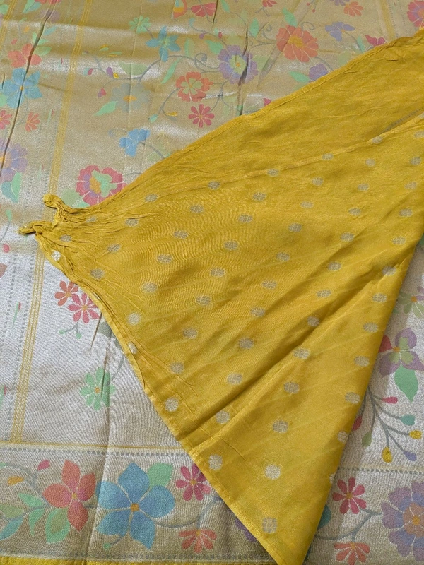 Pure Designer Tissue Paithani - Gold