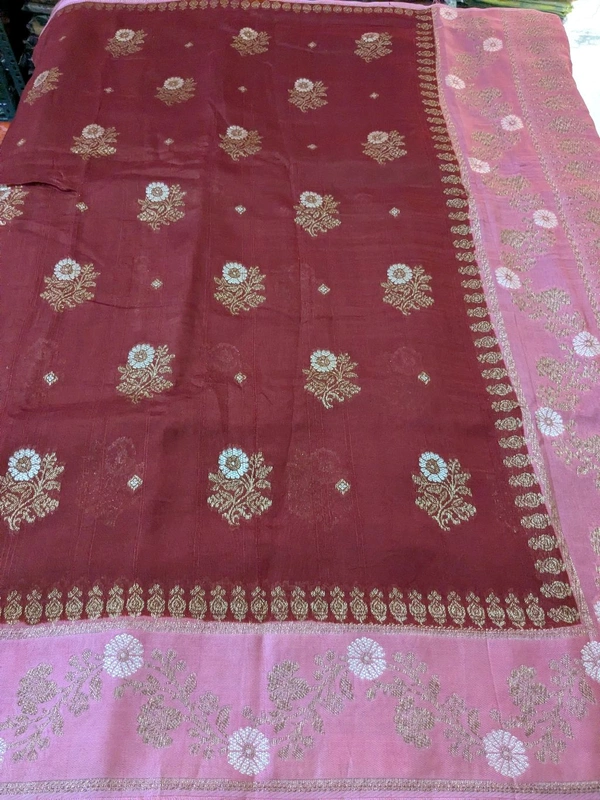 Tissue Georgette  - Maroon