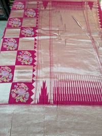 Pure Tissue With Meena Reshma Work - pink