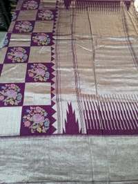 Pure Tissue With Meena Reshma Work - Purple