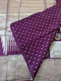 Pure Tissue With Meena Reshma Work - Purple