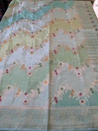 Pure Designer Beneras Soft Pattu - Vz, Jungle Mist
