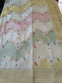 Pure Designer Beneras Soft Pattu - Vz, Cream
