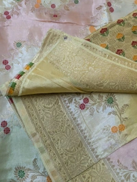 Pure Designer Beneras Soft Pattu - Vz, Cream