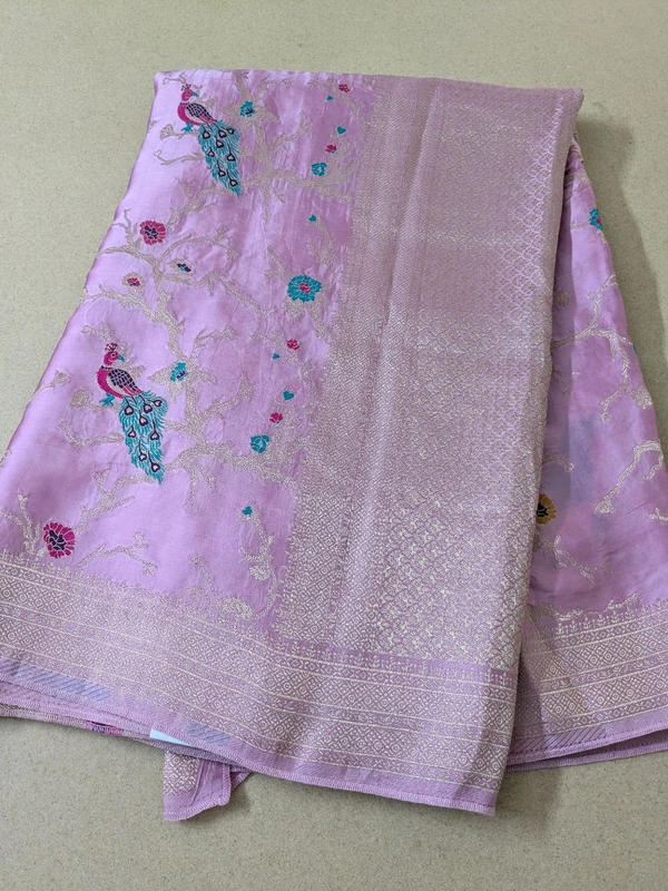 Pure Mushru Designer  - Pink Lace