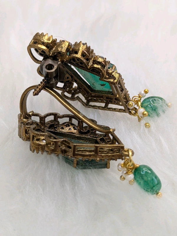 Real Mossonite Pendent Set  - Vz, green