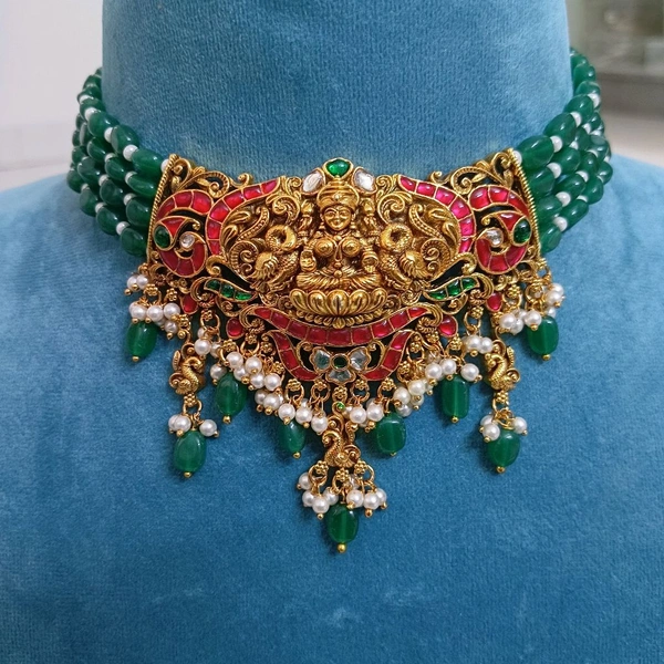 Jadua Kundan Choker With Real Beads