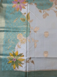 Designer Beneras Silk  - sky blue