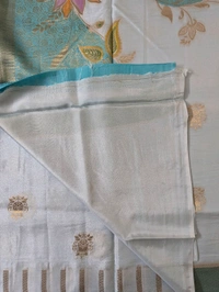 Designer Beneras Silk  - sky blue