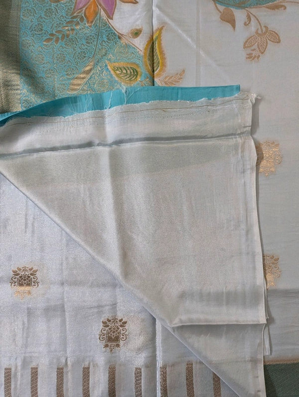 Designer Beneras Silk  - sky blue