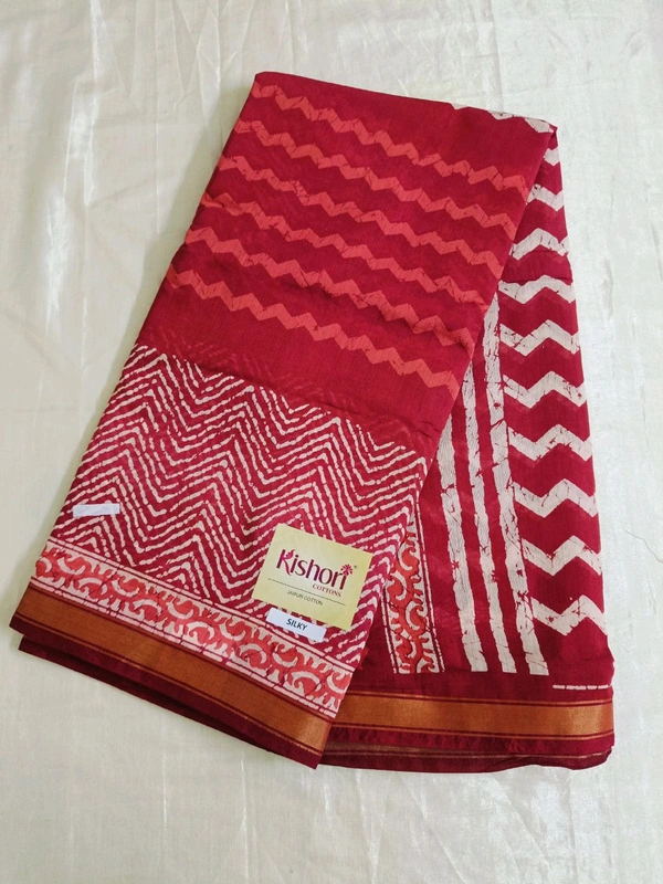 chanderi silk - Red